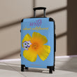 Load image into Gallery viewer, Suitcase - California Poppy & Gilia - Light Blue