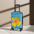 Load image into Gallery viewer, Suitcase - California Poppy & Gilia - Teal