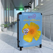 Load image into Gallery viewer, Suitcase - California Poppy & Gilia - Light Blue