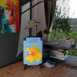 Load image into Gallery viewer, Suitcase - California Poppy & Gilia - Light Blue