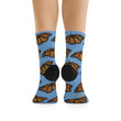Load image into Gallery viewer, Flying Monarch Butterflies Eco-friendly Socks - Light Blue