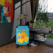 Load image into Gallery viewer, Suitcase - California Poppy & Gilia - Teal