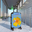 Load image into Gallery viewer, Suitcase - California Poppy & Gilia - Light Blue