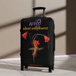 Load image into Gallery viewer, Suitcase - Rufous Hummingbird at Scarlet Fritillary - Black