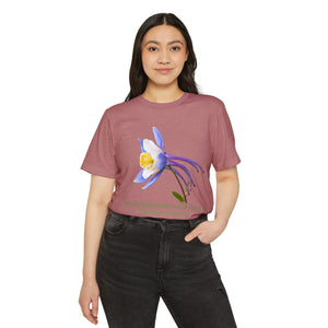 Rocky Mountain Columbine Wildflower Eco T-Shirt