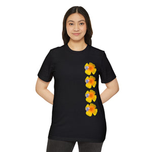 California Poppy & Bird's Eye Gilia Wildflower Stack Unisex Recycled Organic T-Shirt