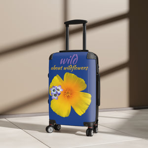 Suitcase - California Poppy & Gilia - Dark Blue