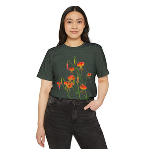 Leopard Lilies - Unisex Recycled Organic T-Shirt