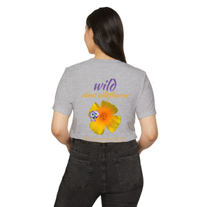 California Poppy & Bird's Eye Gilia Wildflower Stack Unisex Recycled Organic T-Shirt