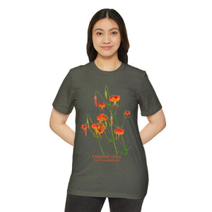 Leopard Lilies - Unisex Recycled Organic T-Shirt