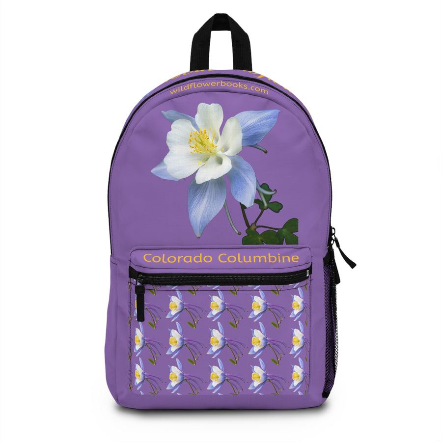 Wildflower Backpack - Colorado Columbine  Nature Floral Design