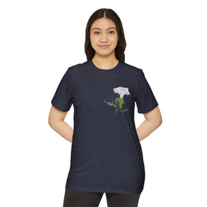 Sacred Datura Small Wildflower Unisex Recycled Organic T-Shirt