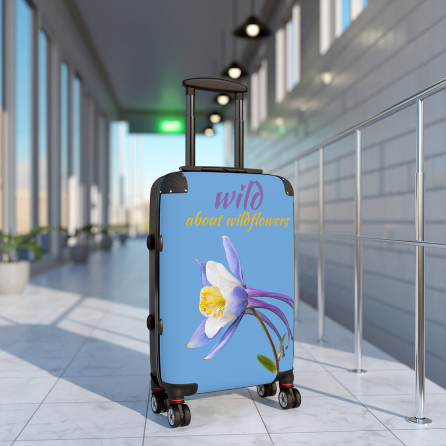 Suitcase - Colorado Columbine- Light Blue