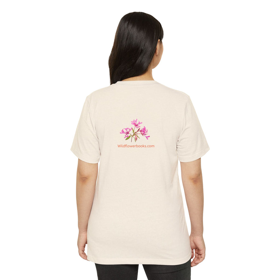 I Love Wildflowers (Red Ribbon Clarkia) Eco T-Shirt