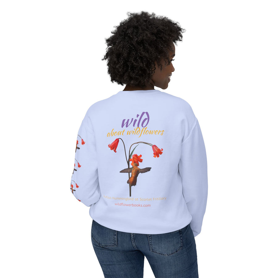 Sweatshirt Rufous Hummingbird at Scarlet Fritillary Unisex Crewneck