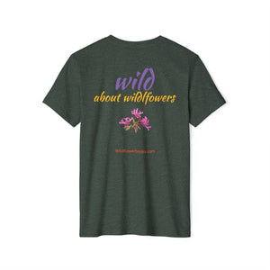 Red Ribbon Clarkia Wildflower Eco T-Shirt