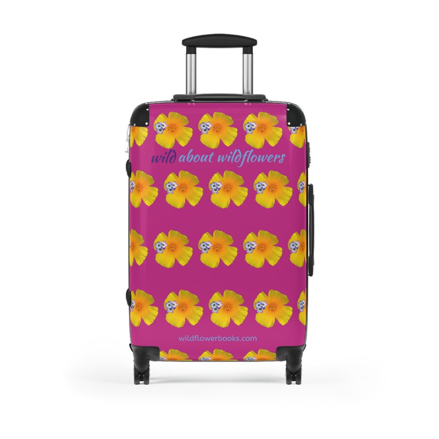 Suitcase - California Poppies & Gilias Pink