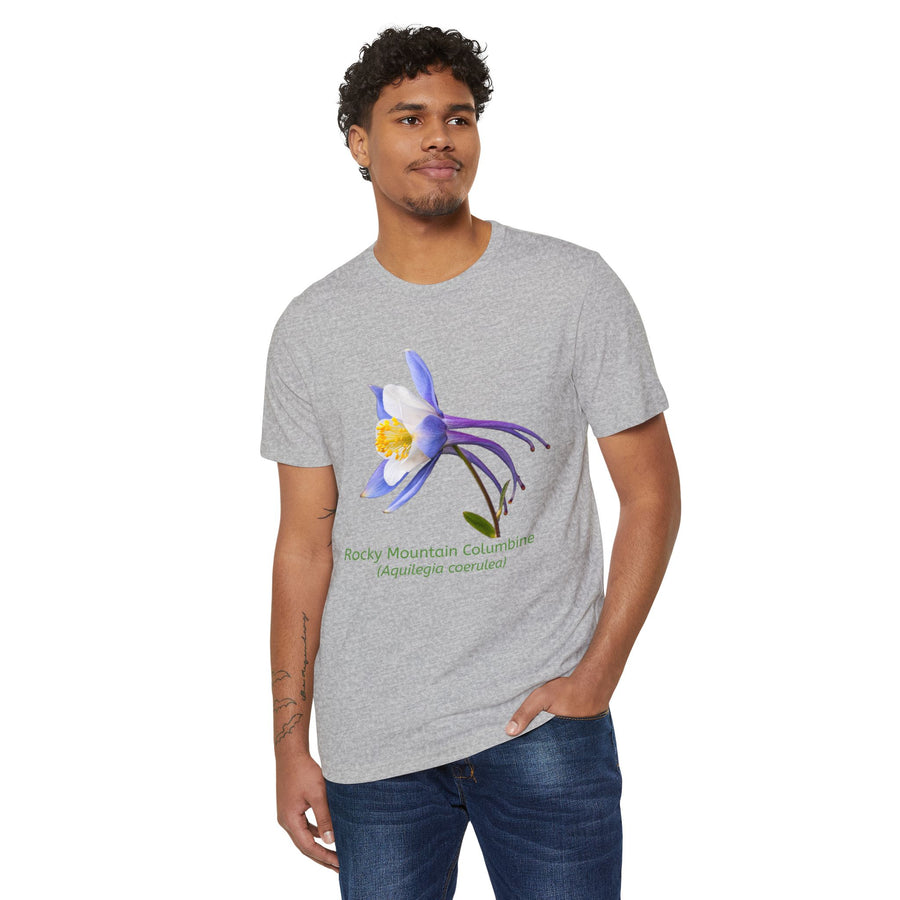 Rocky Mountain Columbine Wildflower Eco T-Shirt