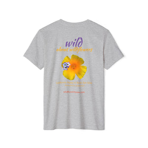 California Poppy & Bird's Eye Gilia Wildflower Stack #2 Unisex Recycled Organic T-Shirt