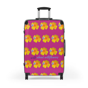 Suitcase - California Poppies & Gilias Pink