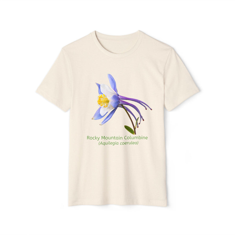 Rocky Mountain Columbine Wildflower Eco T-Shirt