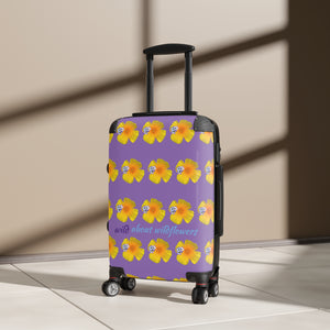 Suitcase - California Poppies & Gilias Purple