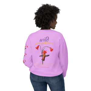 Sweatshirt - Rufous Hummingbird at Scarlet Fritillary Unisex Crewneck