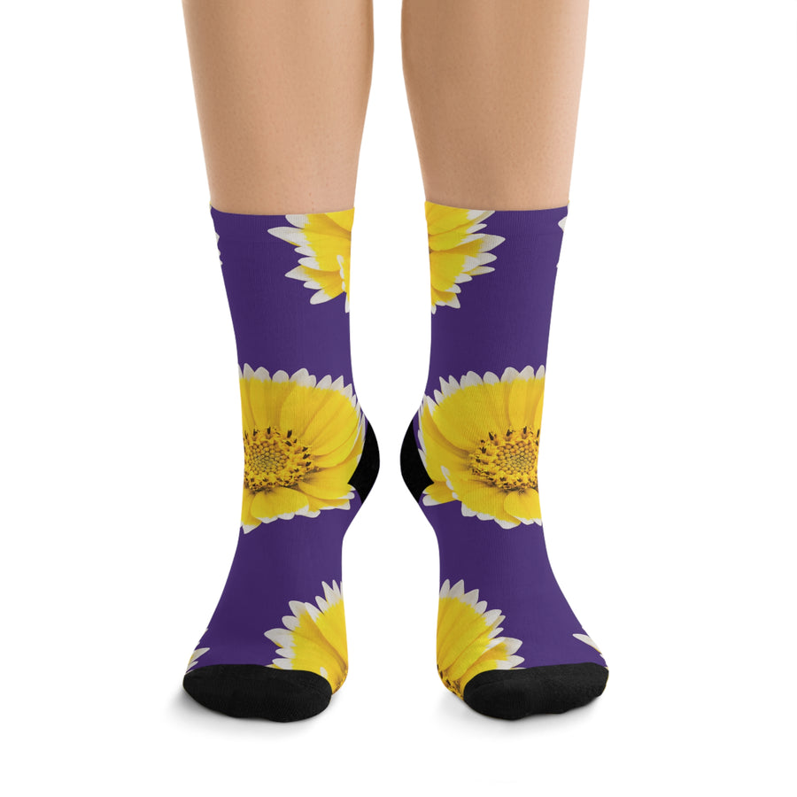 Tidy Tips Wildflower Eco-Friendly Socks - Purple