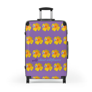 Suitcase - California Poppies & Gilias Purple