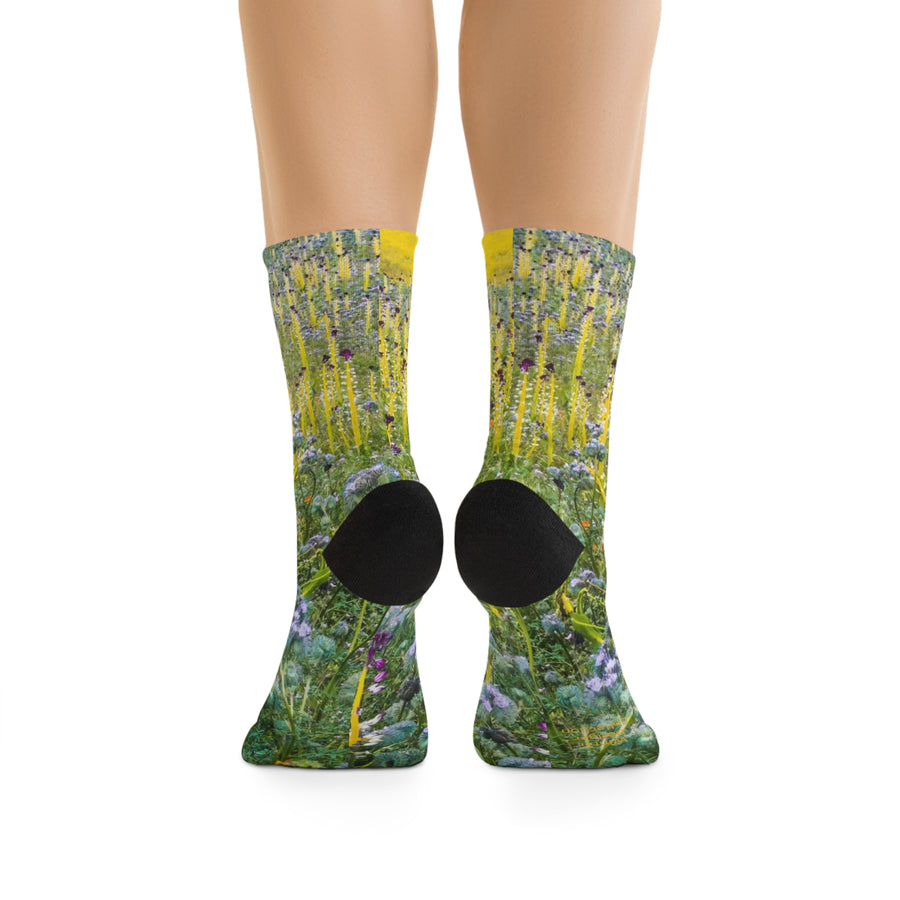 Desert Candle Wildflower Landscape Eco-friendly Socks