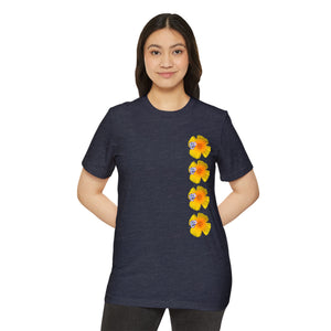 California Poppy & Bird's Eye Gilia Wildflower Stack #2 Unisex Recycled Organic T-Shirt