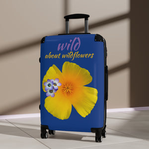 Suitcase - California Poppy & Gilia - Dark Blue