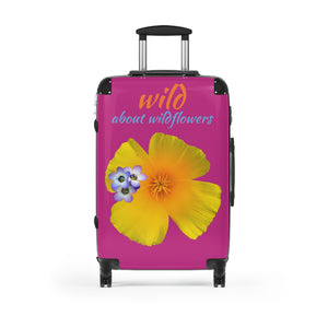 Suitcase  -California Poppy and Gilia - Magenta