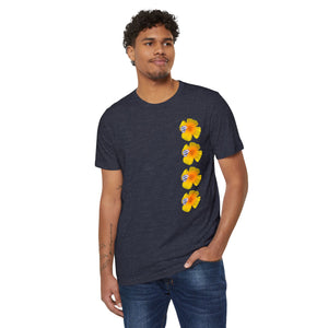 California Poppy & Bird's Eye Gilia Wildflower Stack #2 Unisex Recycled Organic T-Shirt