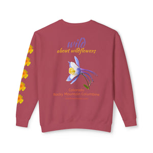 Sweatshirt - Wild Colorado Rocky Mountain Columbine + Poppies Unisex Crewneck