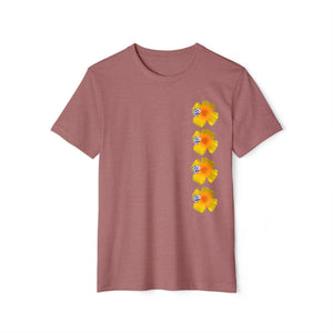 California Poppy & Bird's Eye Gilia Wildflower Stack #2 Unisex Recycled Organic T-Shirt