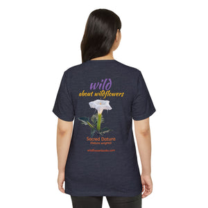 Sacred Datura Small Wildflower Unisex Recycled Organic T-Shirt