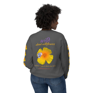 Sweatshirt California Poppy and Gilia Unisex Lightweight Crewneck