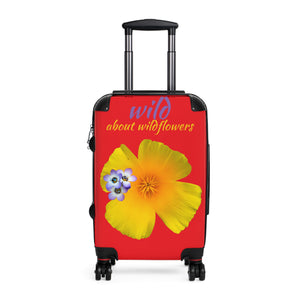 Suitcase - California Poppy & Gilia - Red