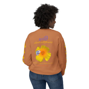 Sweatshirt California Poppy and Gilia Unisex Lightweight Crewneck