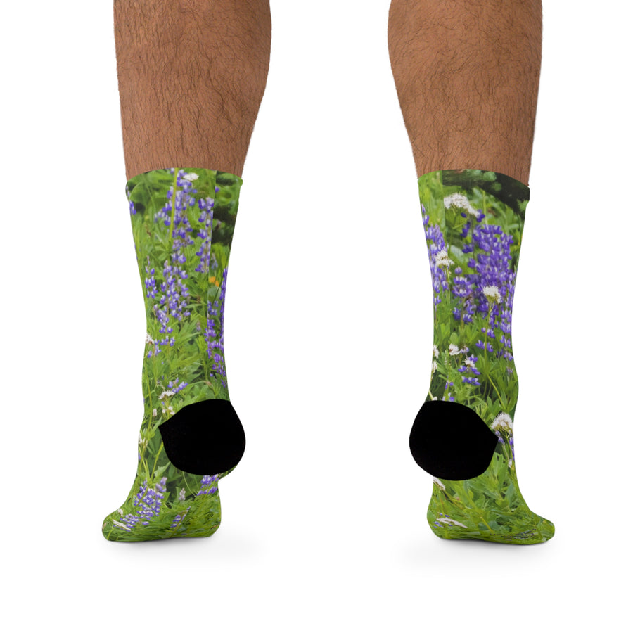 Mountain Meadow with Lupine Eco-Friendly Socks