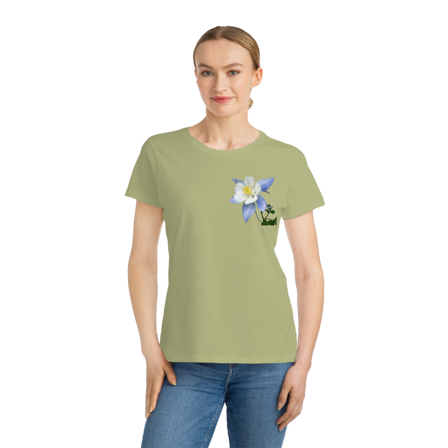 Organic Cotton Wildflower T-Shirt - Colorado Columbine