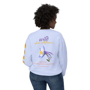 Sweatshirt - Wild Colorado Rocky Mountain Columbine + Poppies Unisex Crewneck