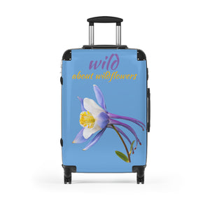 Suitcase - Colorado Columbine- Light Blue