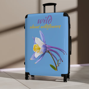 Suitcase - Colorado Columbine- Light Blue