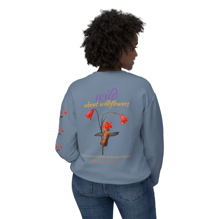 Sweatshirt Rufous Hummingbird at Scarlet Fritillary Unisex Crewneck