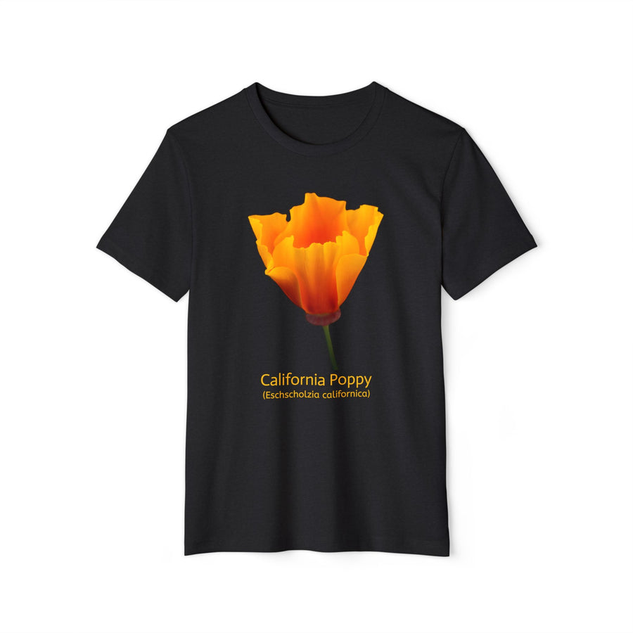 California Poppy Wildflower Unisex Recycled Organic T-Shirt