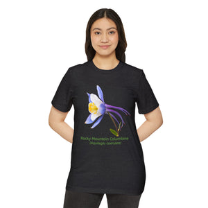 Rocky Mountain Columbine Wildflower Eco T-Shirt