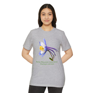 Rocky Mountain Columbine Wildflower Eco T-Shirt