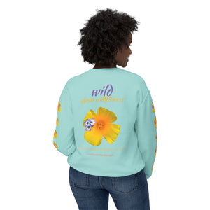 Sweatshirt California Poppy and Gilia Unisex Lightweight Crewneck